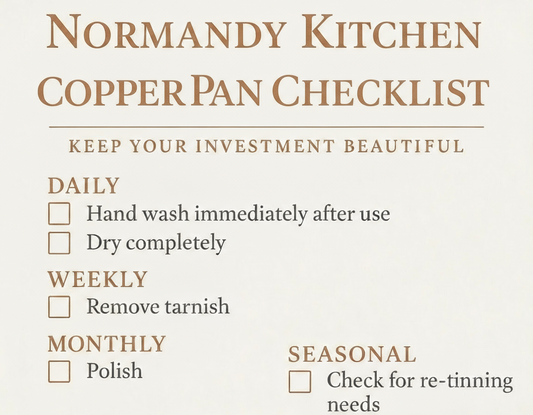 How to brighten and clean dark tin on Copper Pots and Pans by Normandy Kitchen Copper
