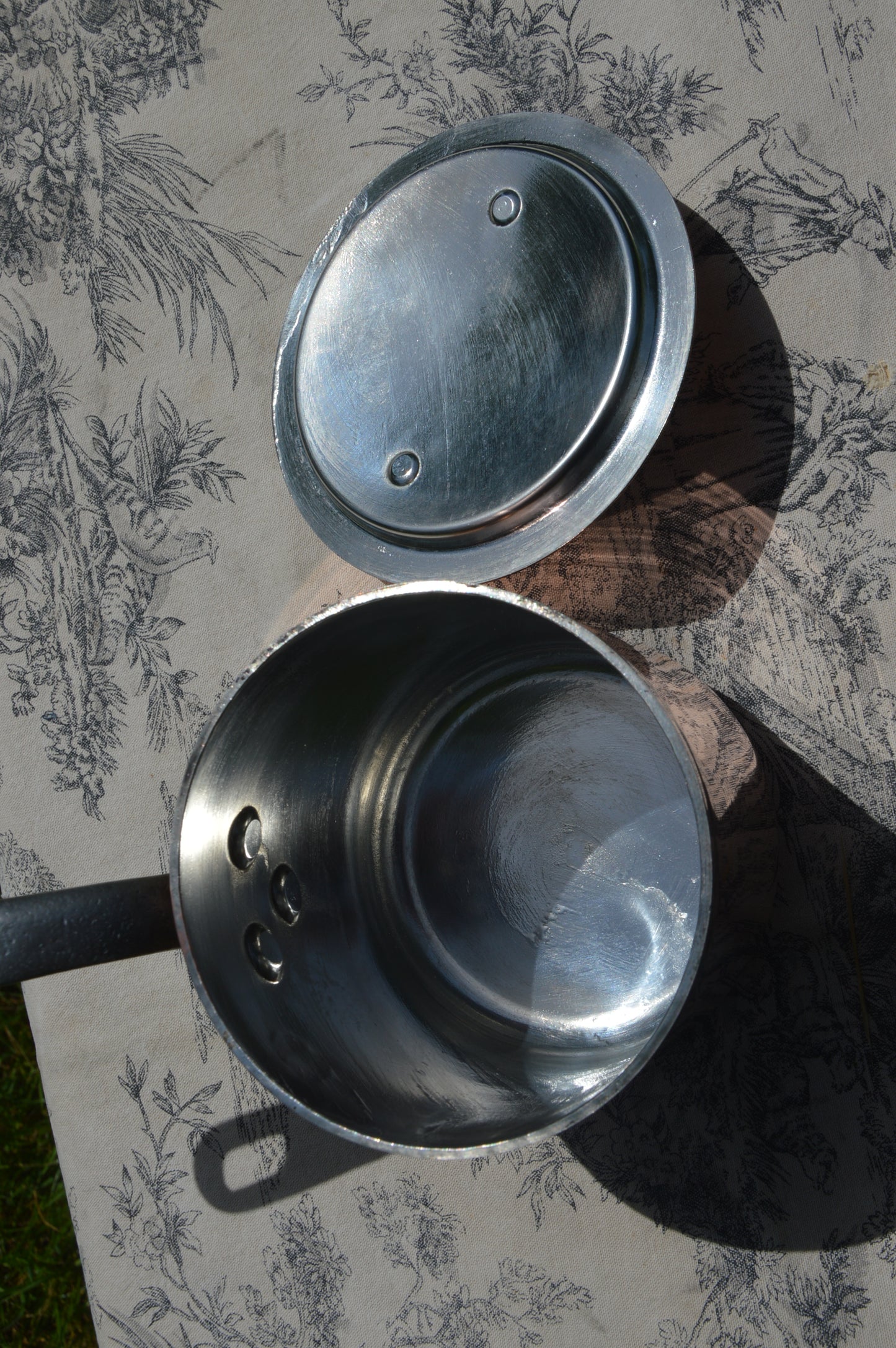 Vintage G Leclerc Pinsac French Copper Pan Patisserie Milk Bain Marie Sauce Tall 2.5mm Refurbished New Artisan Hand Wiped Tin