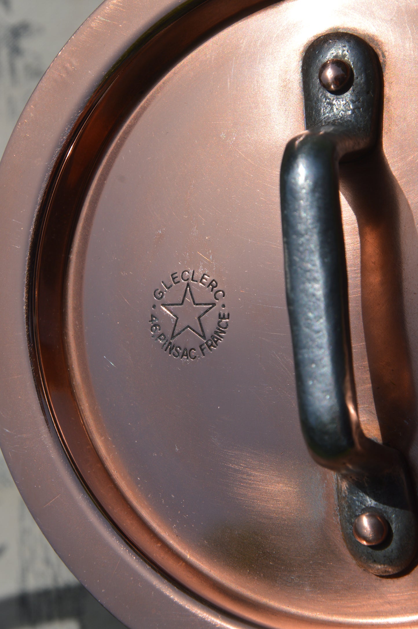 Vintage G Leclerc Pinsac French Copper Pan Patisserie Milk Bain Marie Sauce Tall 2.5mm Refurbished New Artisan Hand Wiped Tin
