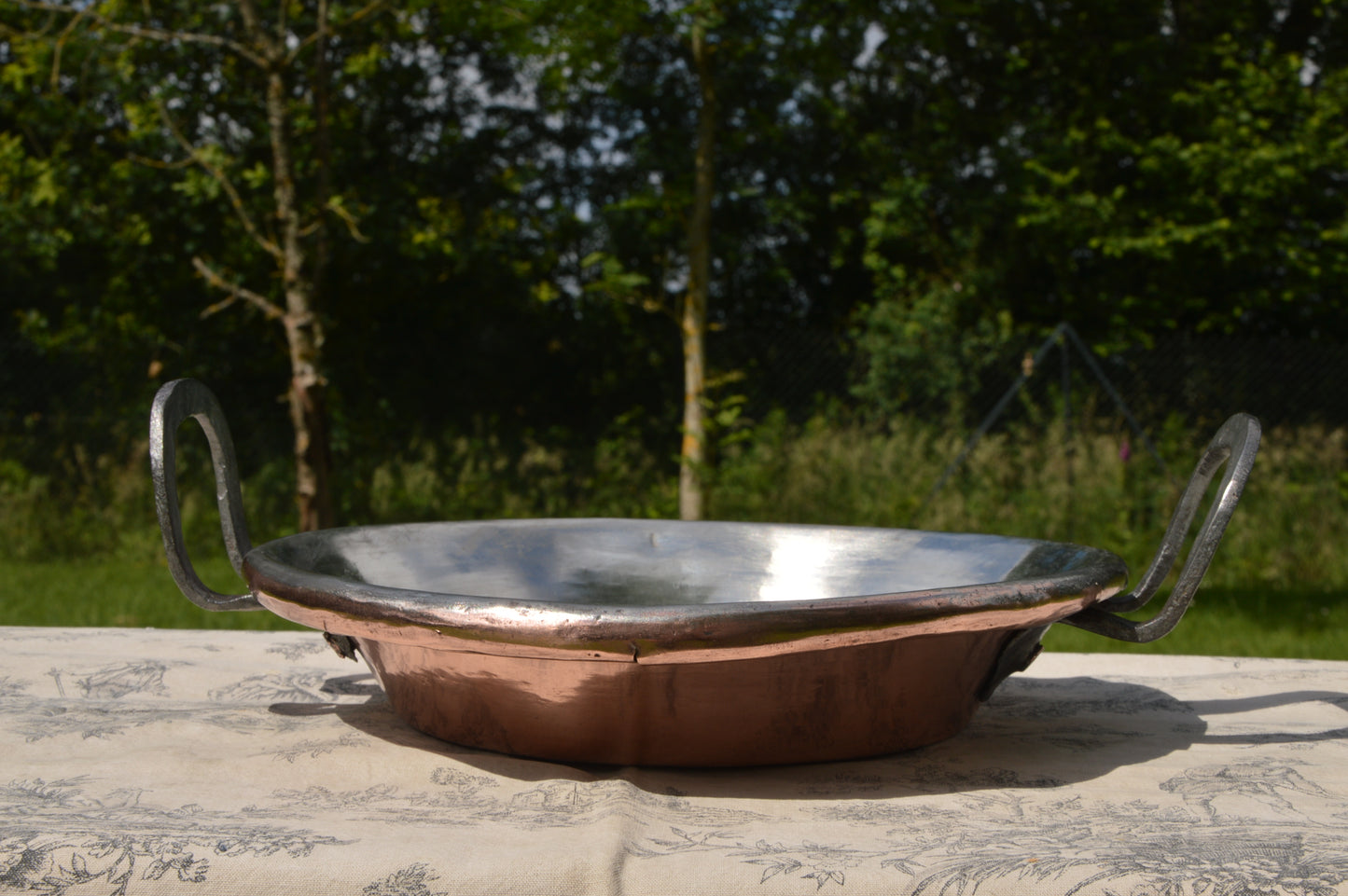 Antique Copper Tourtiere Gratin Dish – New Hand-Wiped Tin Lined, French Oven Pan