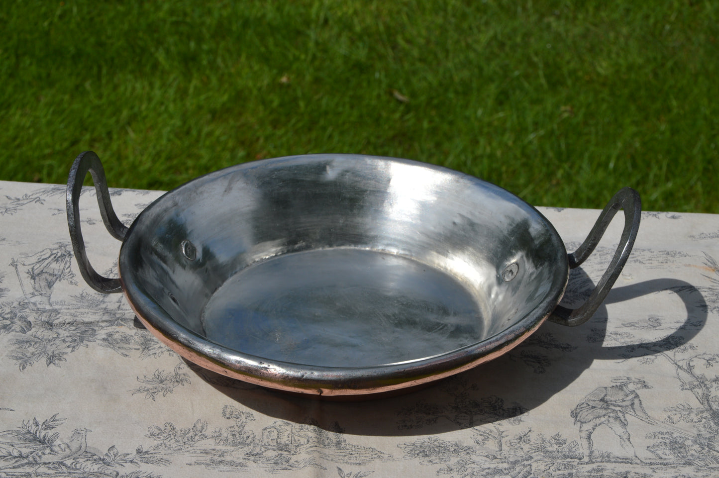 Antique Copper Tourtiere Gratin Dish – New Hand-Wiped Tin Lined, French Oven Pan