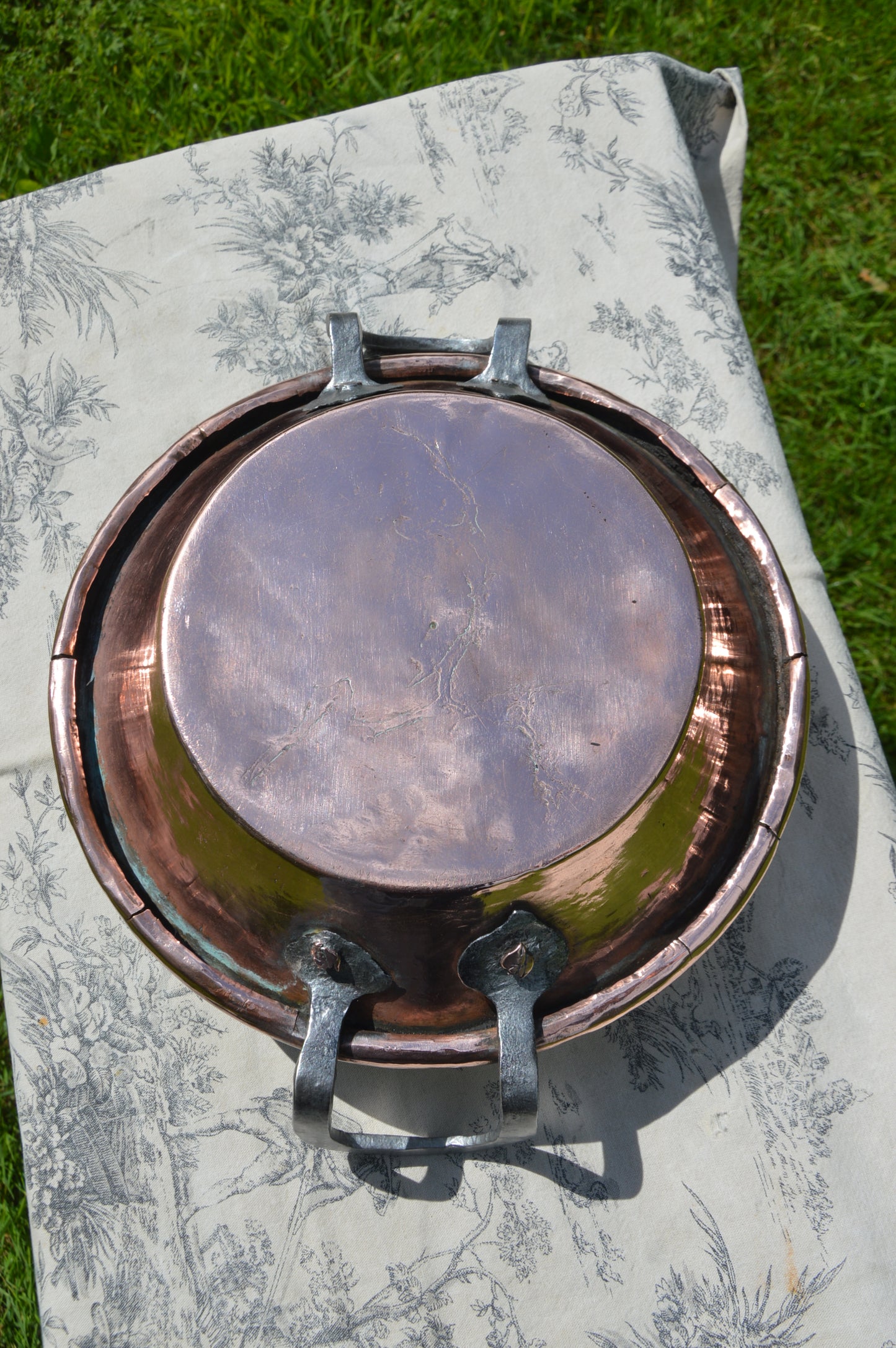 Antique Copper Tourtiere Gratin Dish – New Hand-Wiped Tin Lined, French Oven Pan