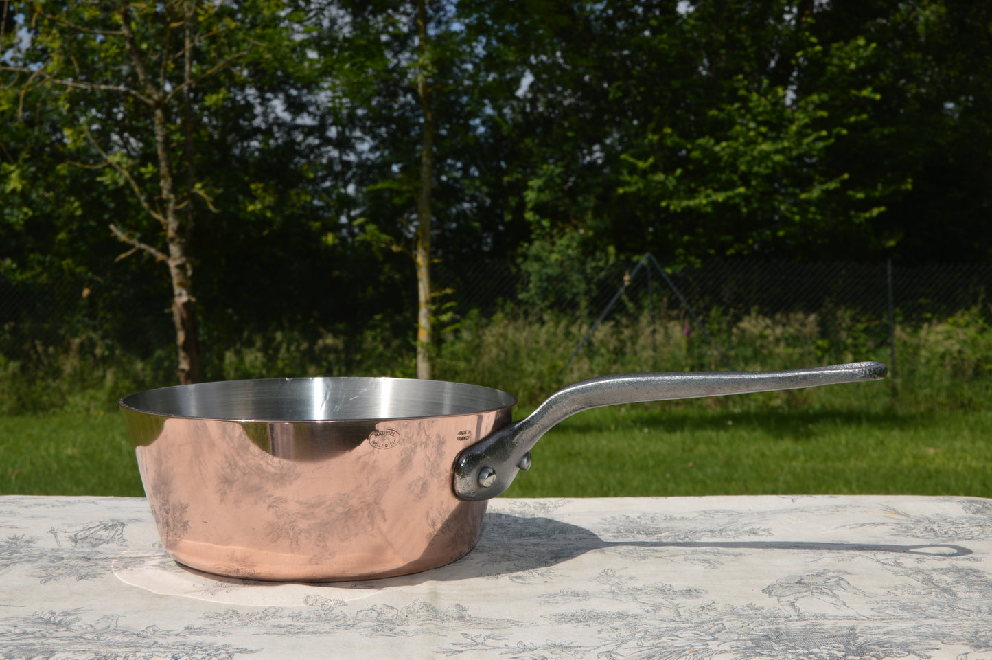 Mauviel Copper Sauteuse Évasée 8" 20cm 2.5mm Professional French Nickel-Lined Pot