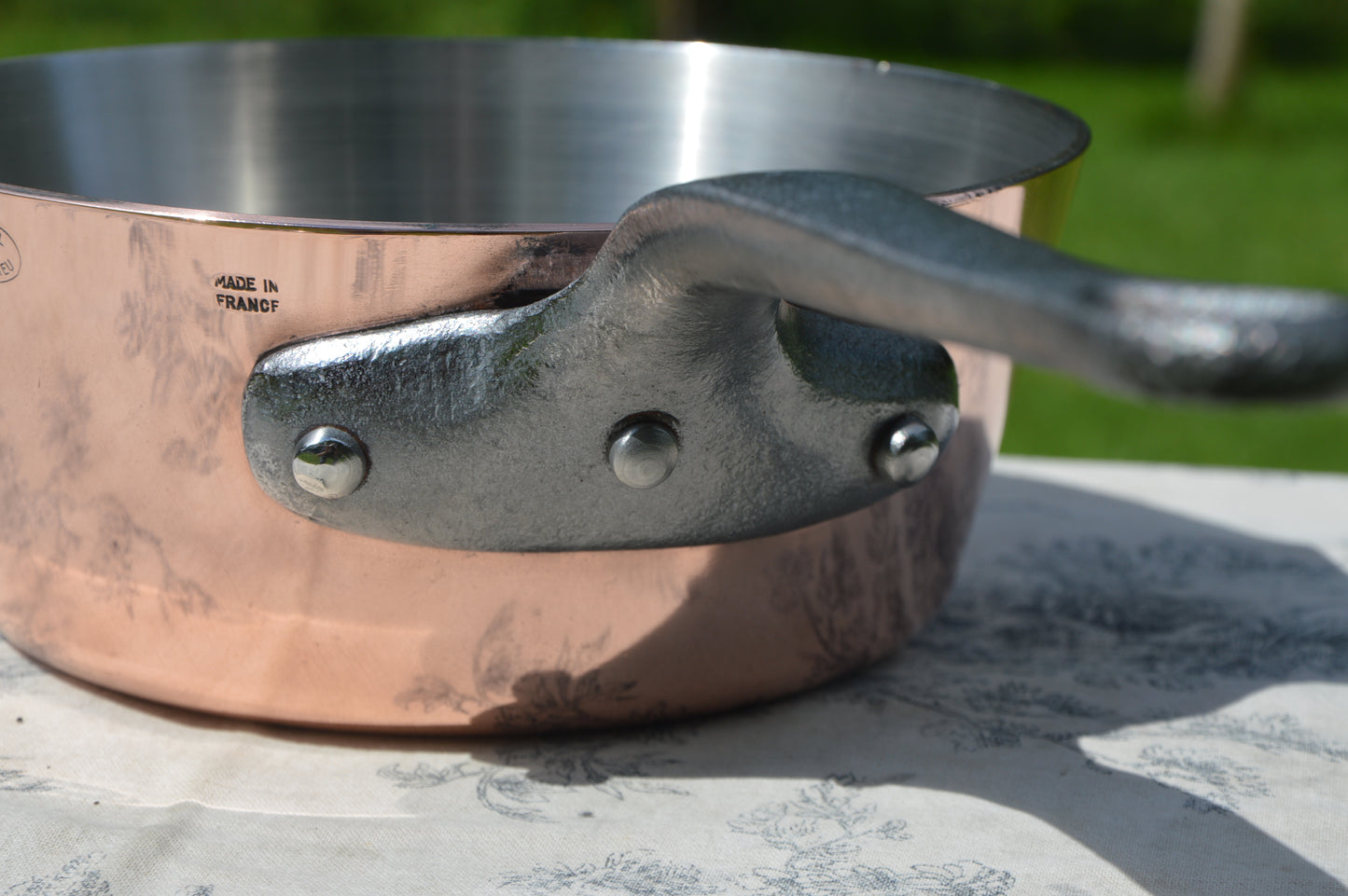 Mauviel Copper Sauteuse Évasée 8" 20cm 2.5mm Professional French Nickel-Lined Pot