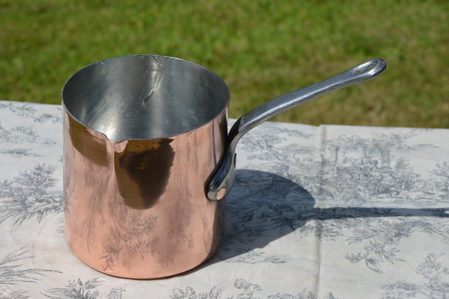 Antique French Copper Pan, Refurbished Professional Chef Pâtissier, New Bill Cox Hand Wiped Tin