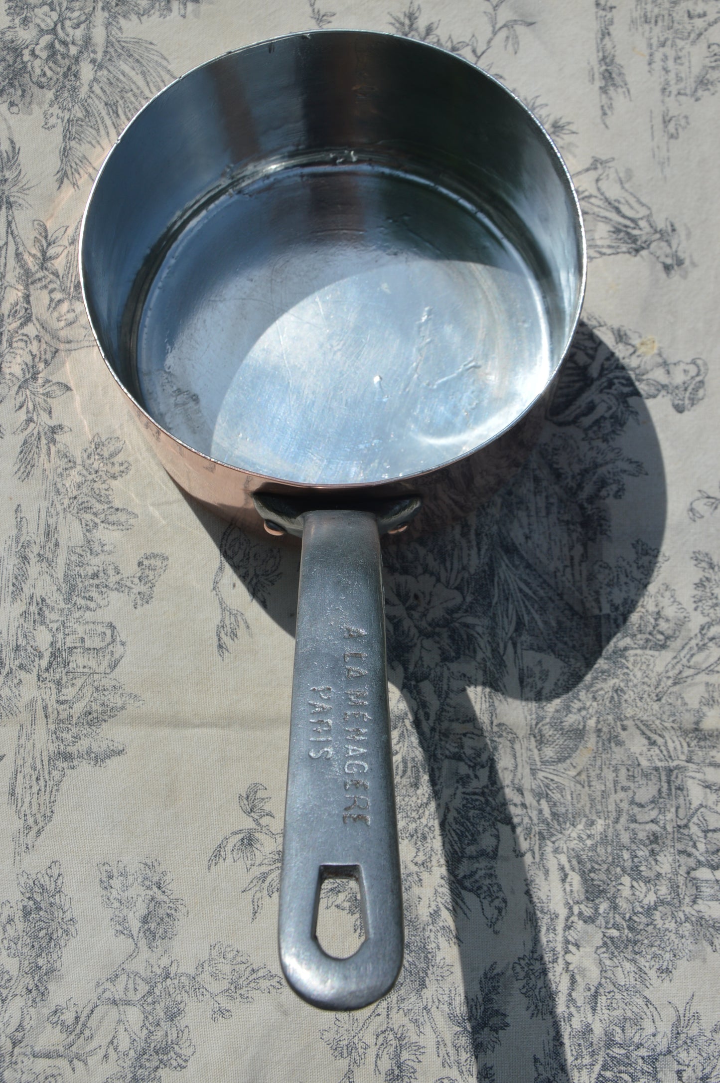 A La Menagere Copper Saucepan 16cm 6 1/4" Antique French Professional 1.5mm Forged Iron Handle New In House Tin Lined