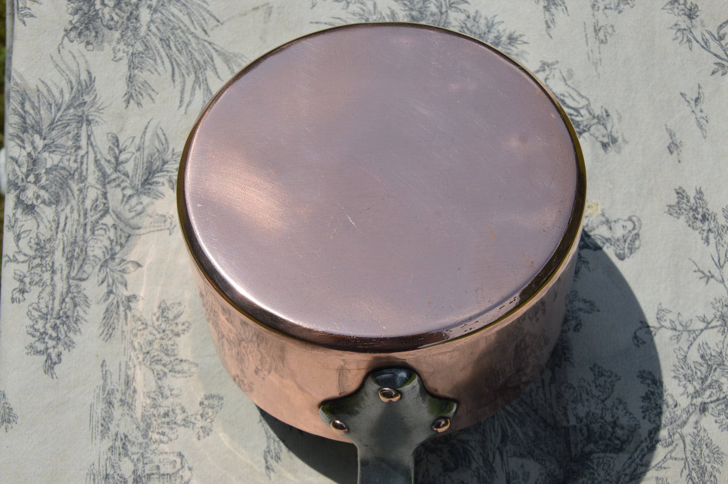 A La Menagere Copper Saucepan 16cm 6 1/4" Antique French Professional 1.5mm Forged Iron Handle New In House Tin Lined