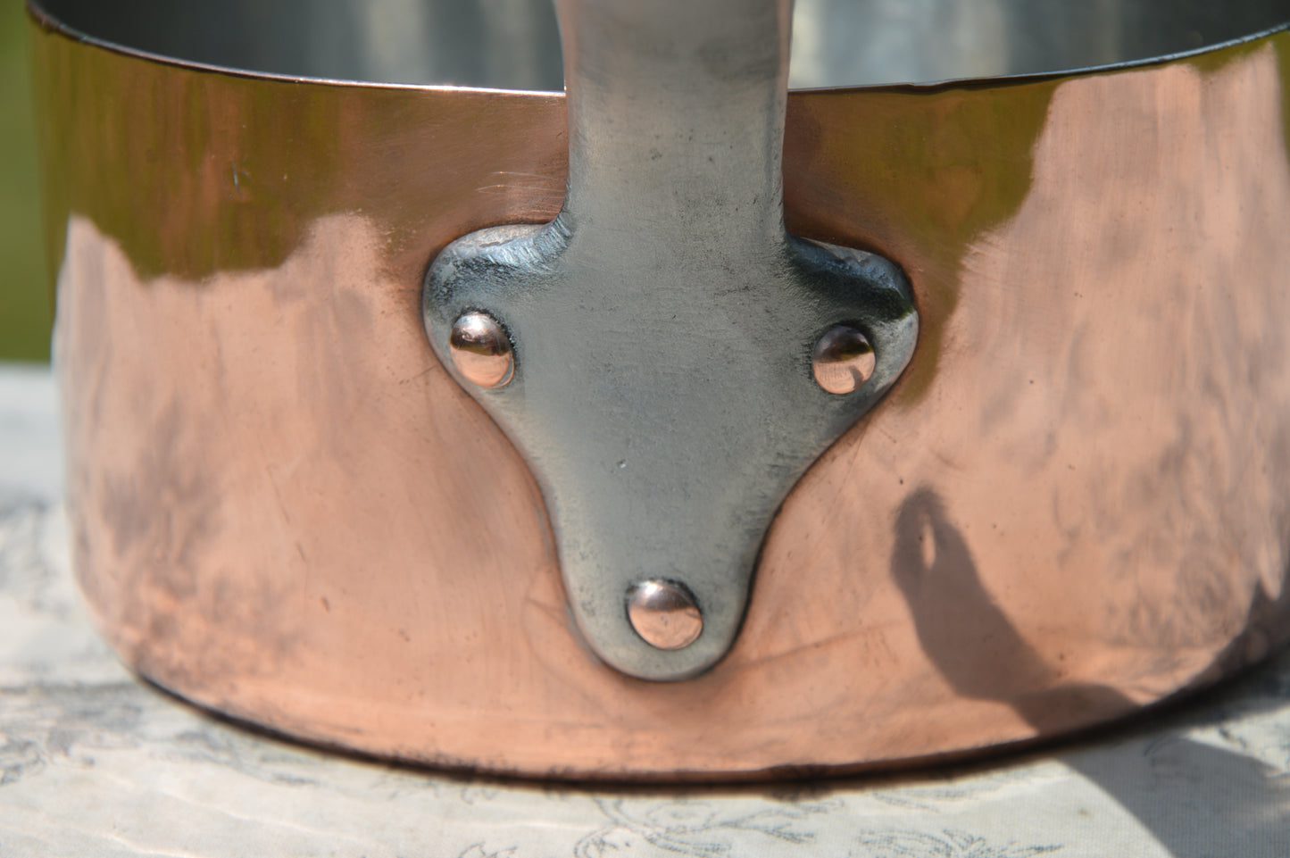 A La Menagere Copper Saucepan 16cm 6 1/4" Antique French Professional 1.5mm Forged Iron Handle New In House Tin Lined