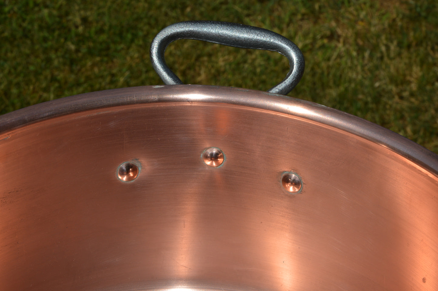 Jam Pan Antique Copper Professional Jelly Pan 37.5cm Thick 1.8mm 3.9 kilos 8 lbs 10.4 oz Copper Cast Iron Handles