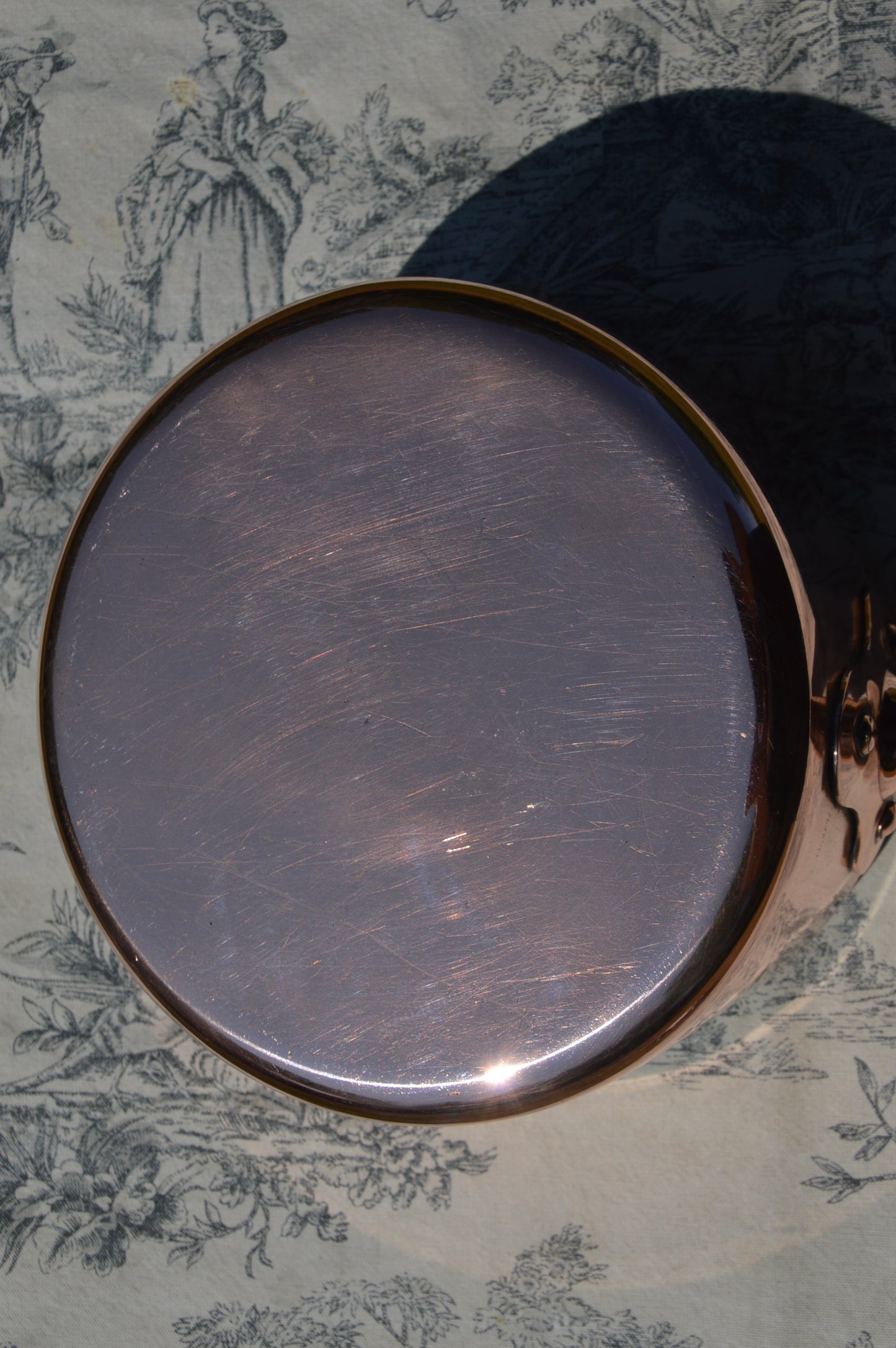 Sugar Pan Antique Copper Sugar Pan Hollow Handle 2.2mm 16cm Traditional Spout Fabulous Patina Caramel Pan A Real Find Proper Patissier Pan