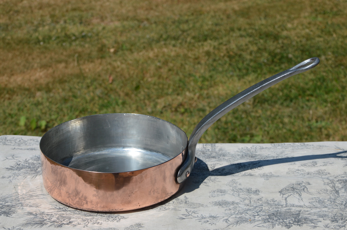 Antique Copper Pan Sauté French Professional Saute Pan 1.4mm New Tin 23cm 9 inch 1.5mm