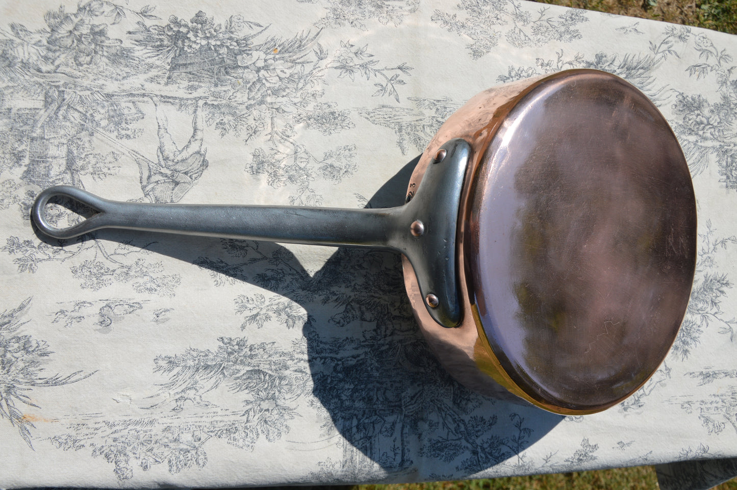 Antique Copper Pan Sauté French Professional Saute Pan 1.4mm New Tin 23cm 9 inch 1.5mm