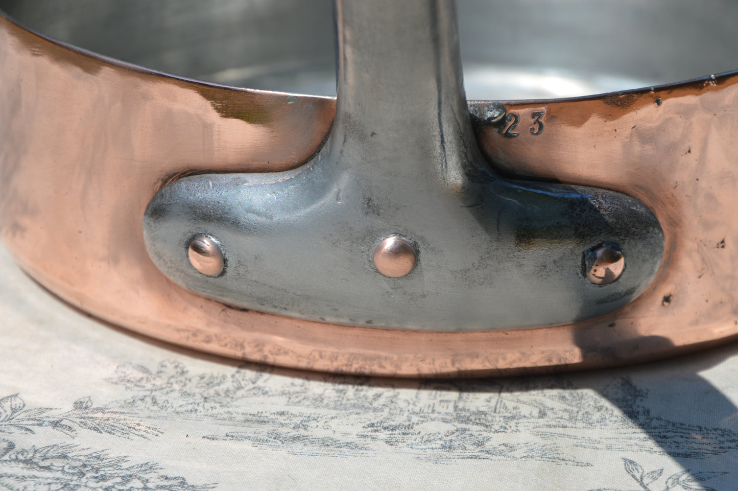 Antique Copper Pan Sauté French Professional Saute Pan 1.4mm New Tin 23cm 9 inch 1.5mm