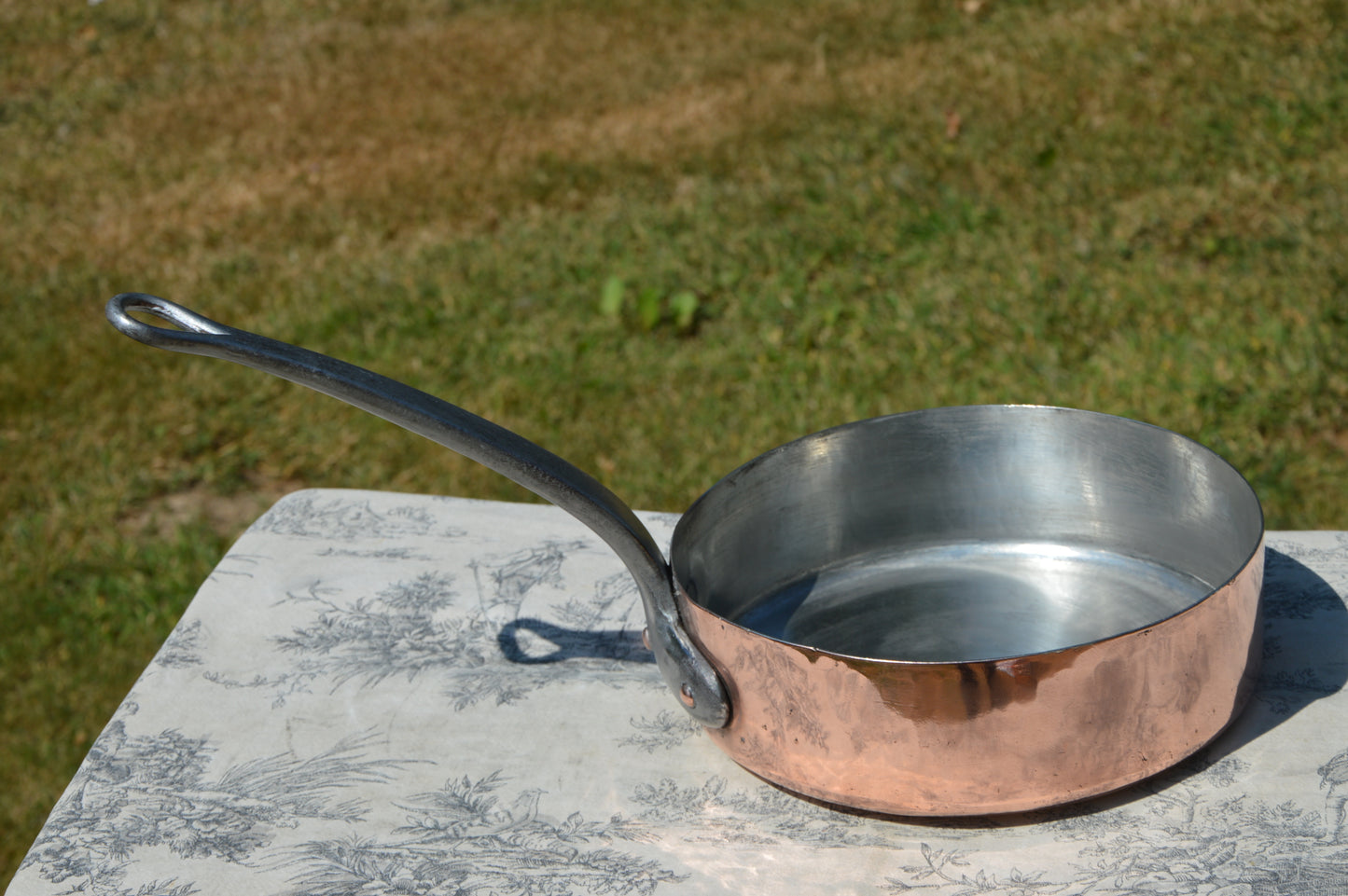 Antique Copper Pan Sauté French Professional Saute Pan 1.4mm New Tin 23cm 9 inch 1.5mm