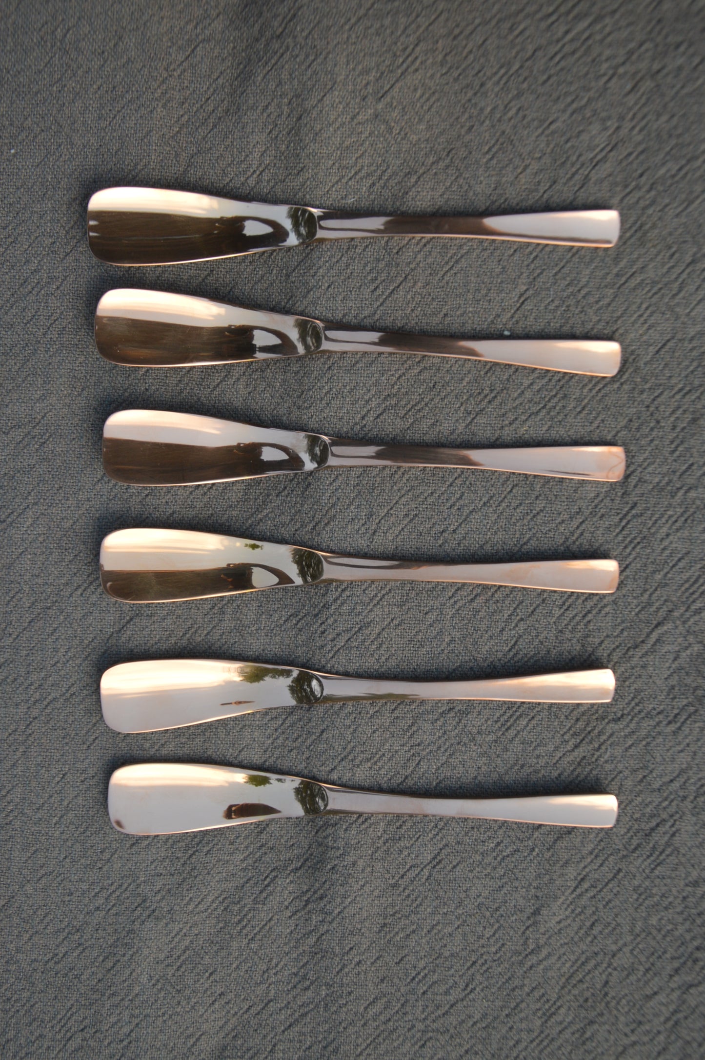 Guy Degrenne Set of Six Spoons Boxed Copper Stainless Steel Amuse Bouche Spatules