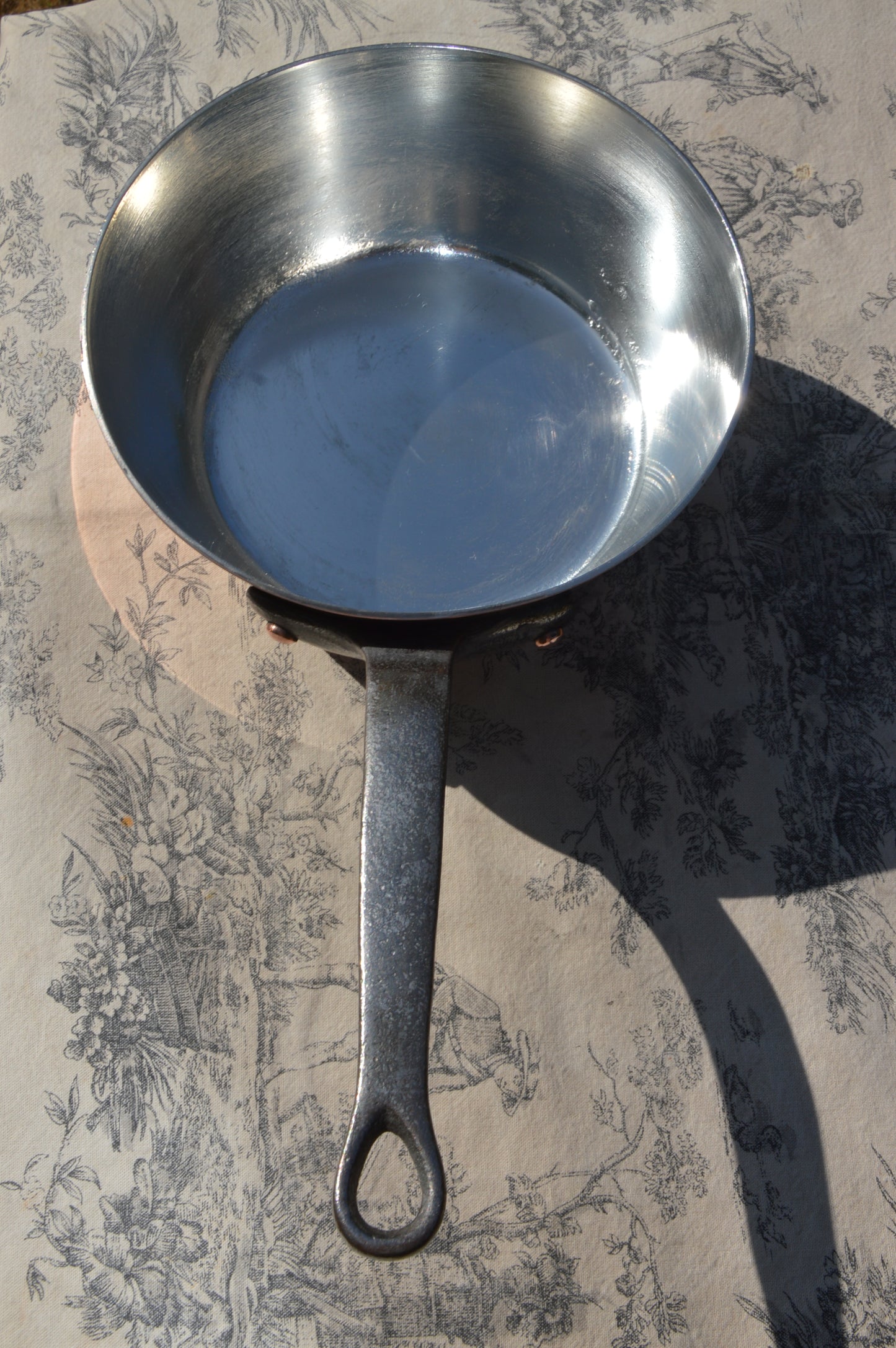 Sauteuse Évasée en Cuivre Français 2,3mm Windsor 21cm 8 1/4" Neuf Bill Cox Étamé à la Main Vintage Professionnel Estampillé Fabriqué en France