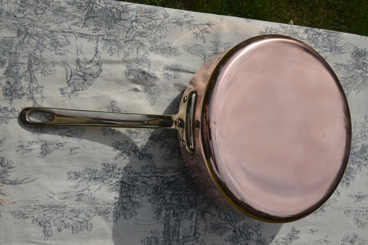 Antique E Dehillerin Copper Sauté, Skillet Pan, 26cm, Bronze Handle, Made in France