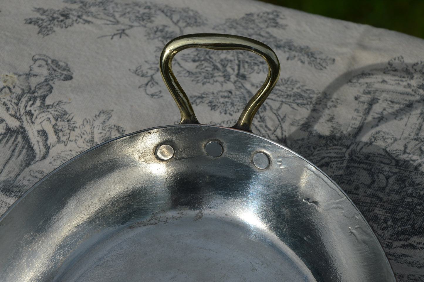 Antique Copper 26cm 10 1/4" Gratin Pan French Vintage Copper New Artisan Tin Roasting Dish Oval Oven Bronze Handles Stamped Made in France