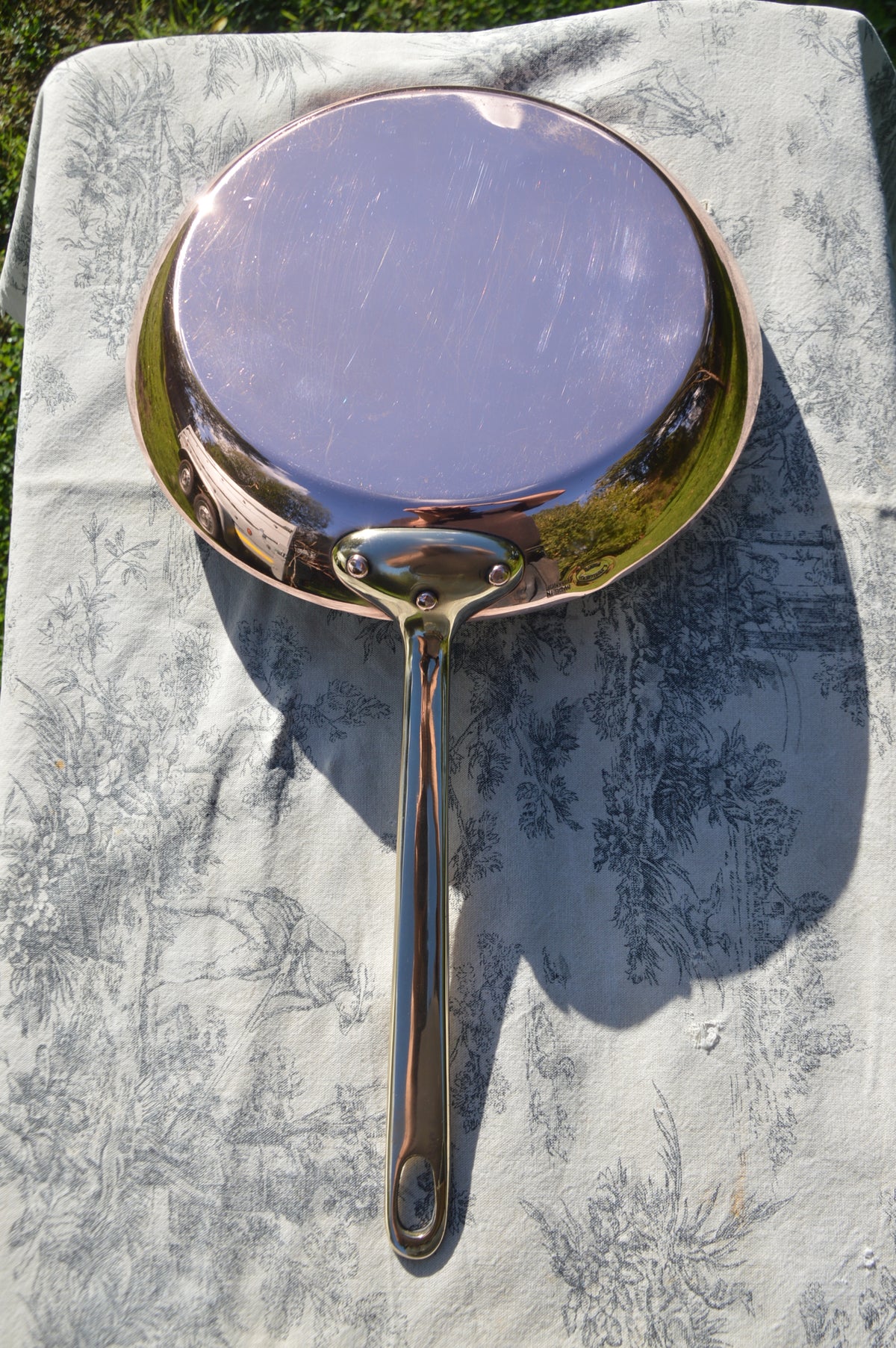 Vintage Dehillerin 1.6mm Copper Pan Bill Cox Hand Wiped Tin 26cm 10 1/4" French Professional Fry Saute Bronze Handle Made in France