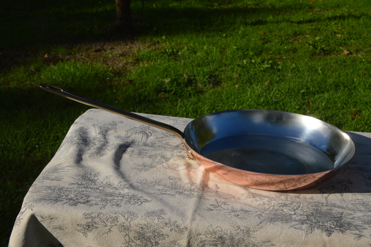 Vintage Dehillerin 1.6mm Copper Pan Bill Cox Hand Wiped Tin 26cm 10 1/4" French Professional Fry Saute Bronze Handle Made in France