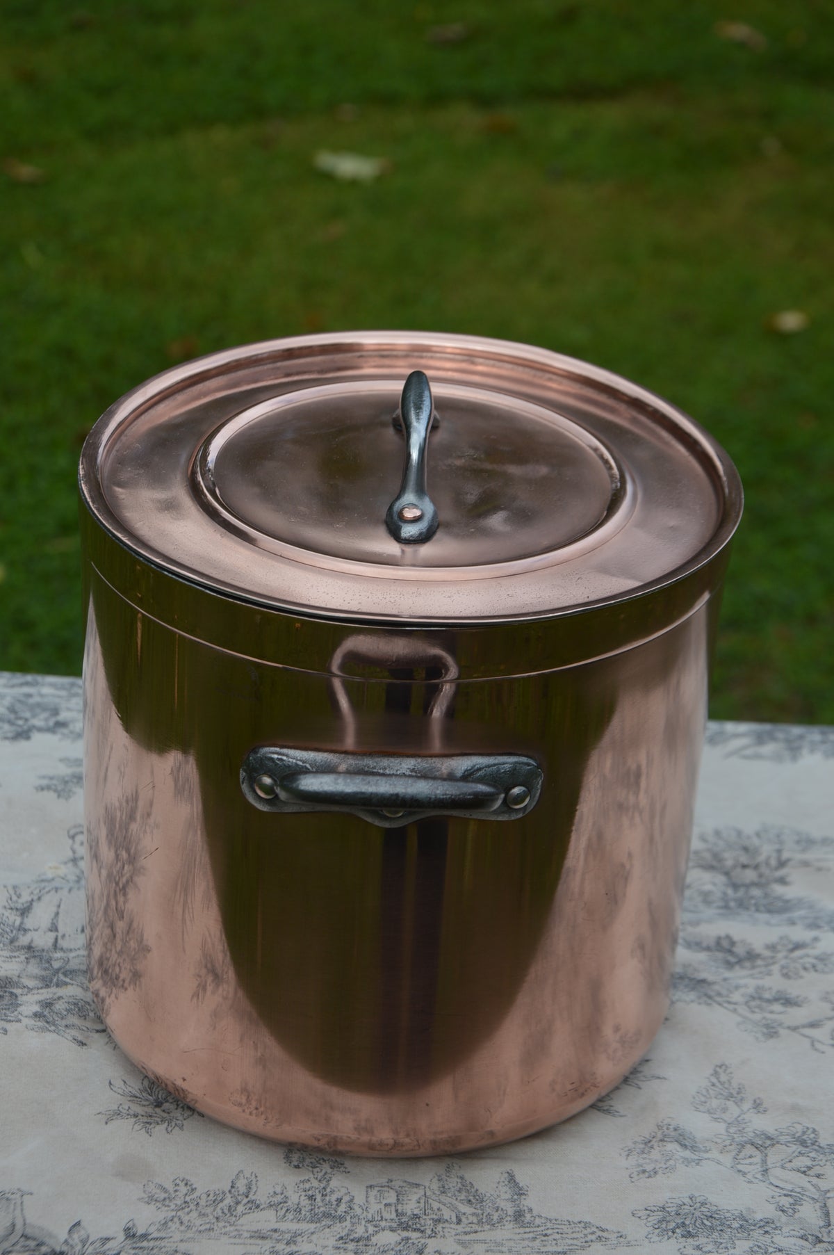 Metaux Ouvres Vesoul 1.6mm Rim Copper Casserole Faitout Marmite French Dutch Oven Lid 20cm 8"  New Bill Cox Tin