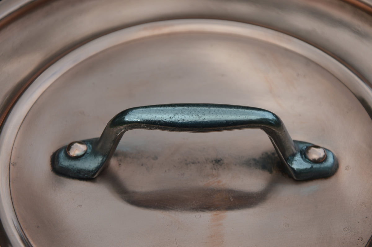 Metaux Ouvres Vesoul 1.6mm Rim Copper Casserole Faitout Marmite French Dutch Oven Lid 20cm 8"  New Bill Cox Tin