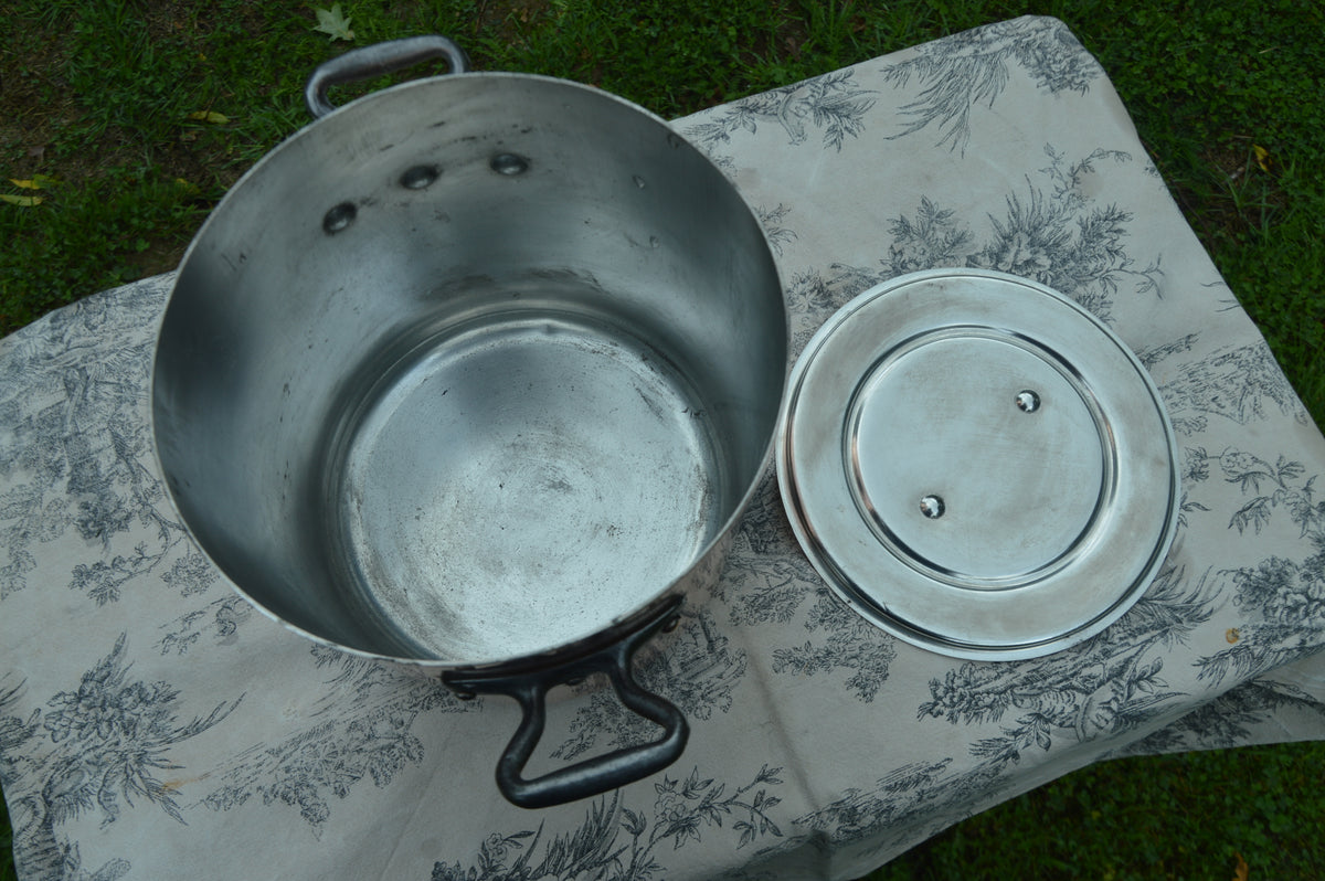 Metaux Ouvres Vesoul 1.6mm Rim Copper Casserole Faitout Marmite French Dutch Oven Lid 20cm 8"  New Bill Cox Tin