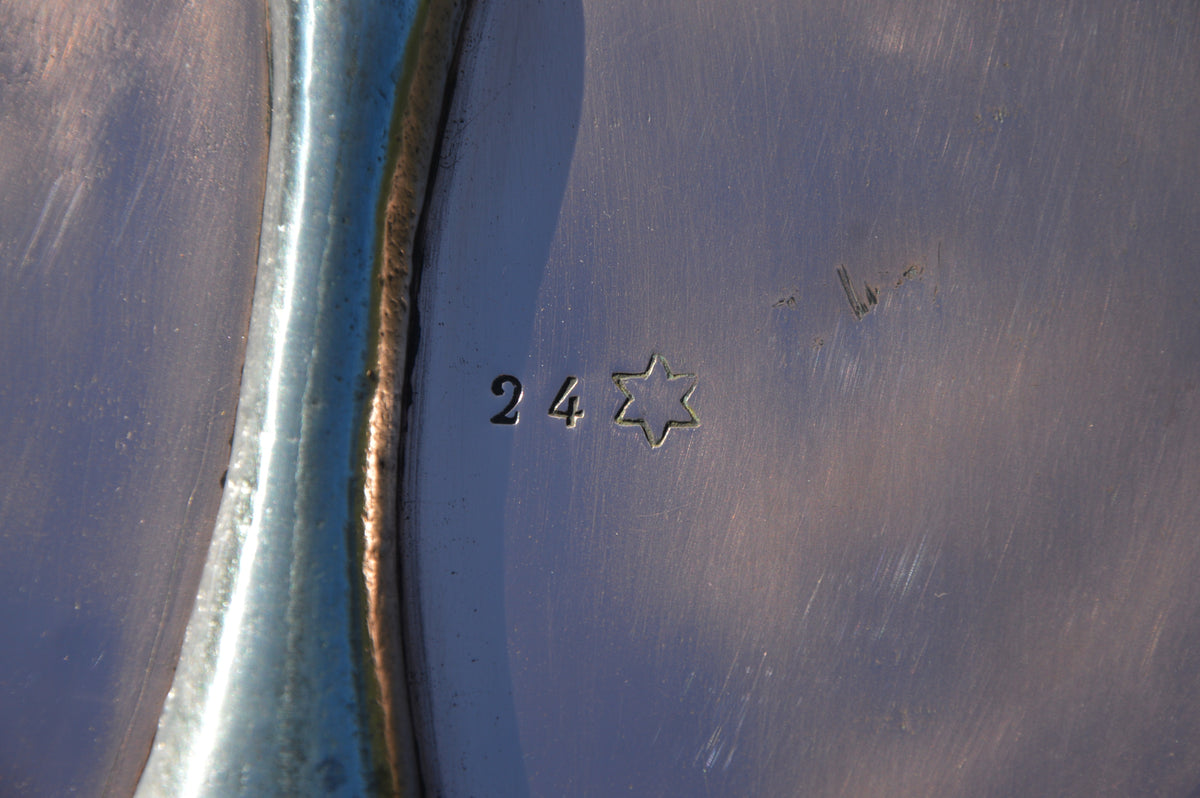 Antique French Copper Saute and Lid New In House Tin 1.5mm 24cm 9 1/2 inches Normandy Kitchen Copper