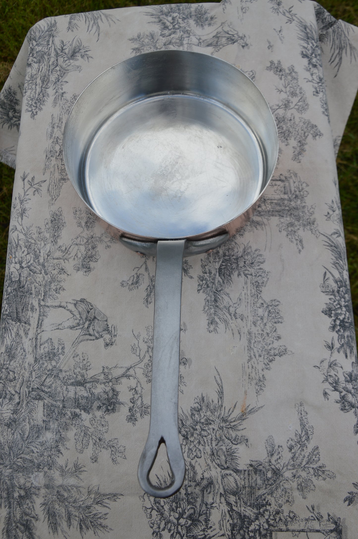 Antique Copper Saute Pan 22cm New TIn lining 1.5mm