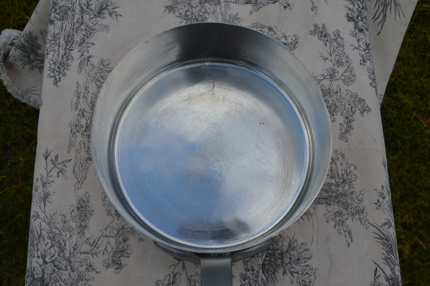 Antique Copper Saute Pan 22cm New TIn lining 1.5mm