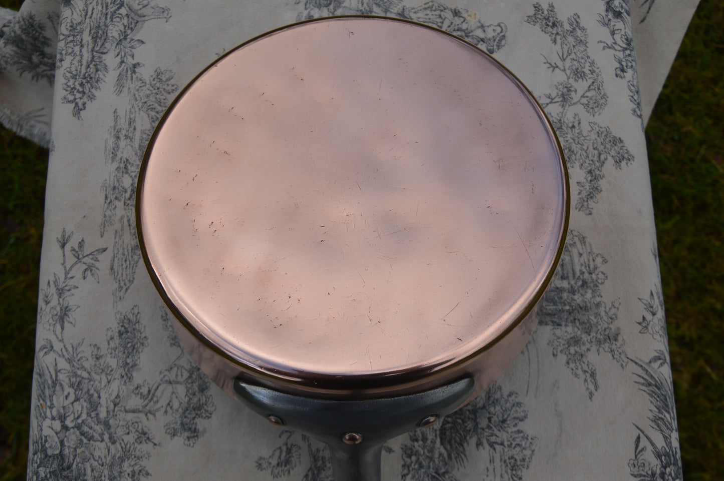Antique Copper Saute Pan 22cm New TIn lining 1.5mm