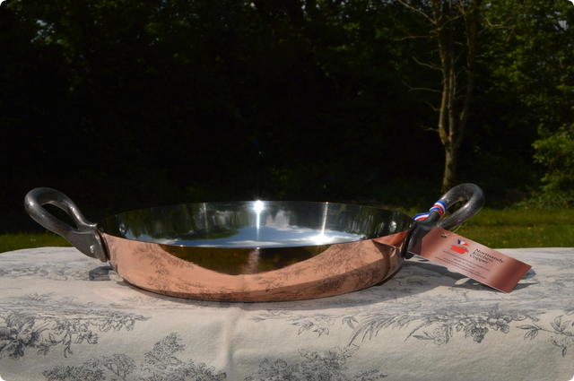 New Normandy Kitchen Copper Stove Top Saute Pan: 28cm Tin-Lined Roasting Dish