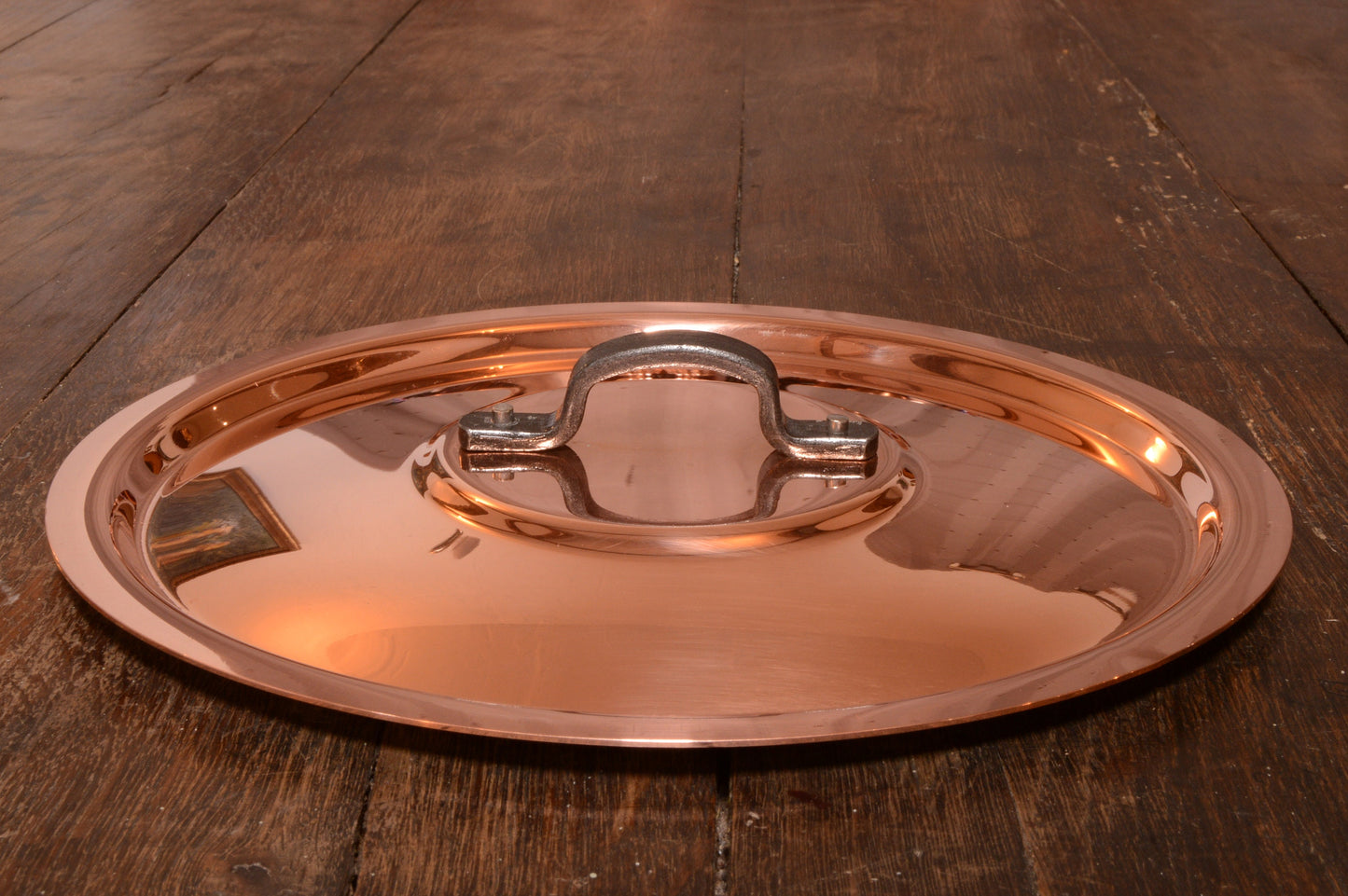 NKC Normandy Kitchen Copper Pan Lid - Tin Lined, Iron Handle (20cm)