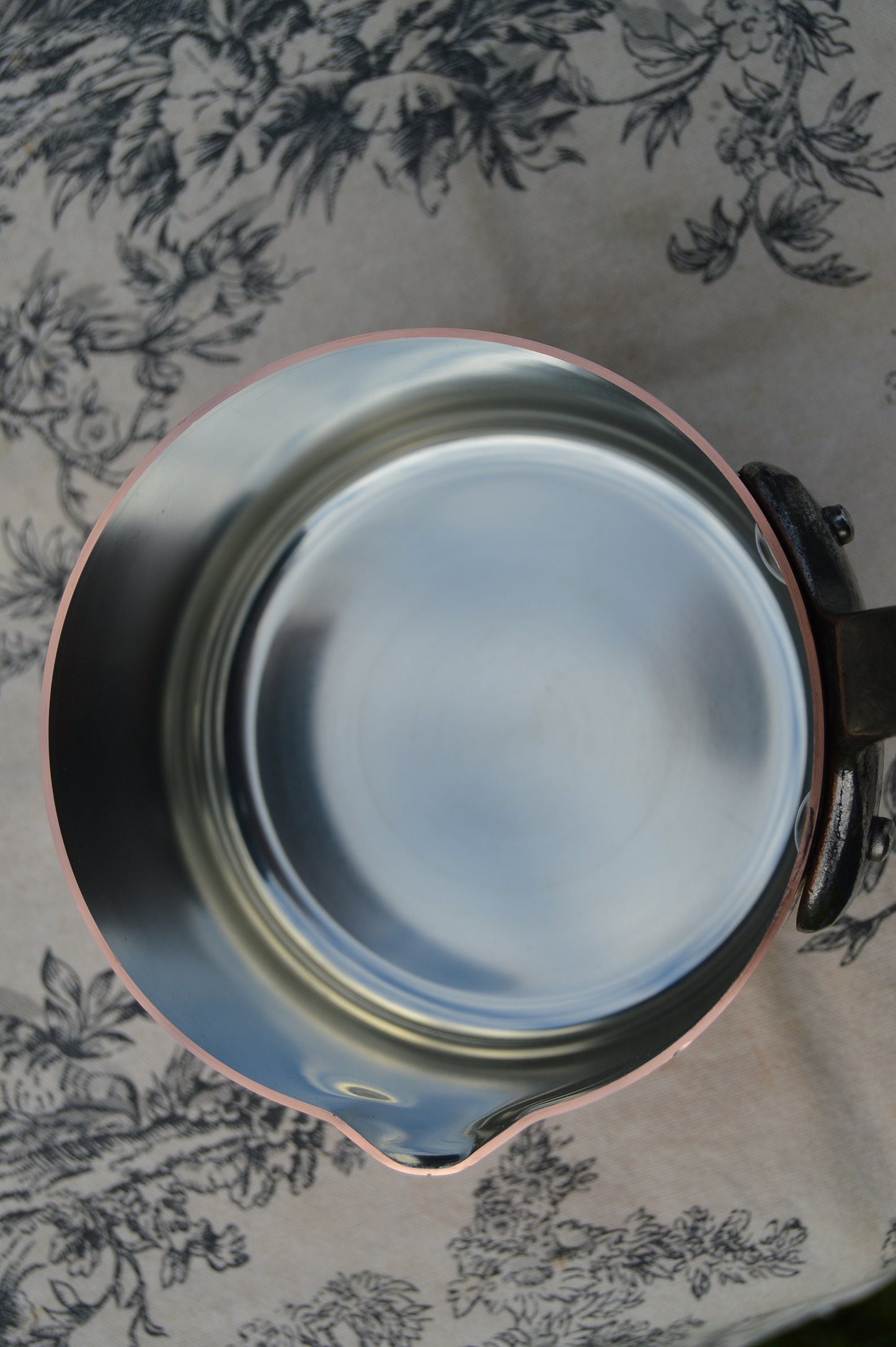 New NKC Copper Pot Saucière Caneles Butter Pan Milk Pan Normandy Kitchen Copper Patissier Pot 11cm 4 1/4" Tin lined Pan with Spout
