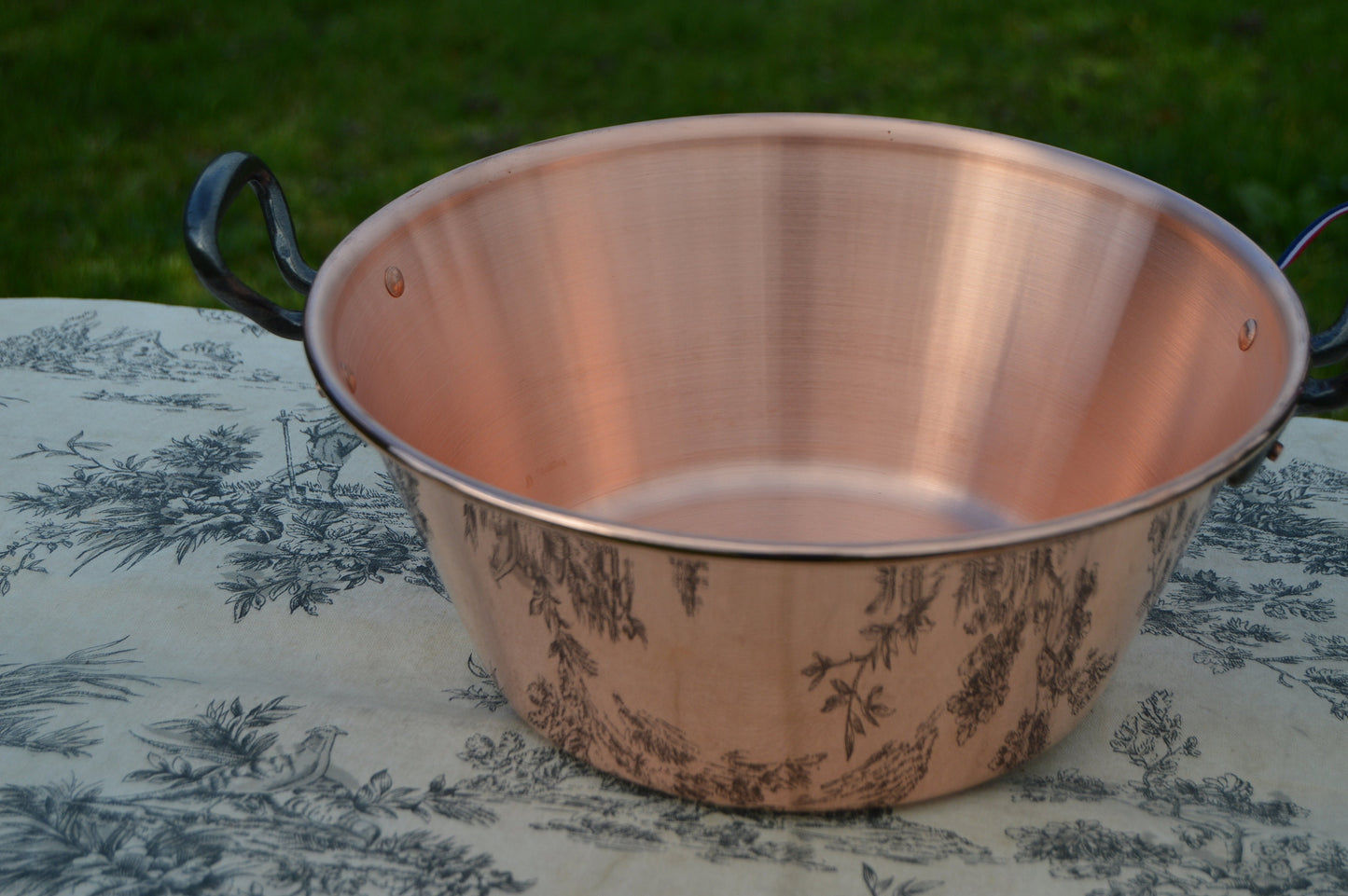 New NKC 28cm Copper Jam Pan Set Ecumoire and Louche NKC Normandy Kitchen Copper Jam Jelly 28cm 11" Rolled Top Iron Handles Skimmer Ladle