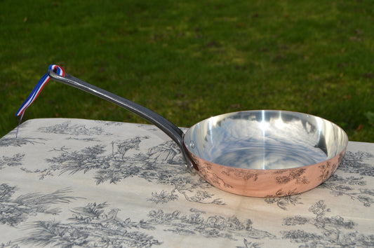 Nouveau NKC 20cm Poêle à frire en cuivre Poêle à frire Normandie Cuisine Cuivre Saute High Side Saute Pan 20 cm 8" Tin doublé New Normandy Kitchen Copper