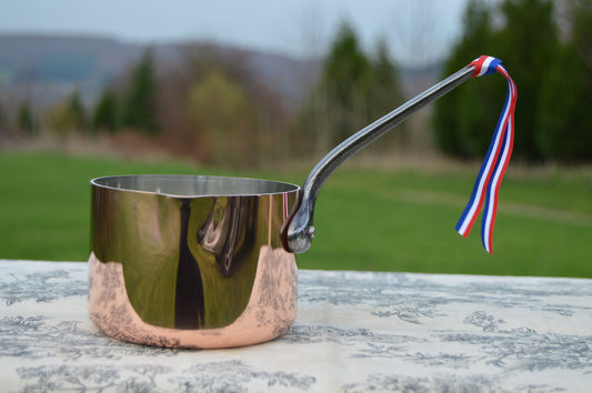New NKC Copper Caneles Butter Pan: Tin-Lined French Saucière Milk Pan (11cm)