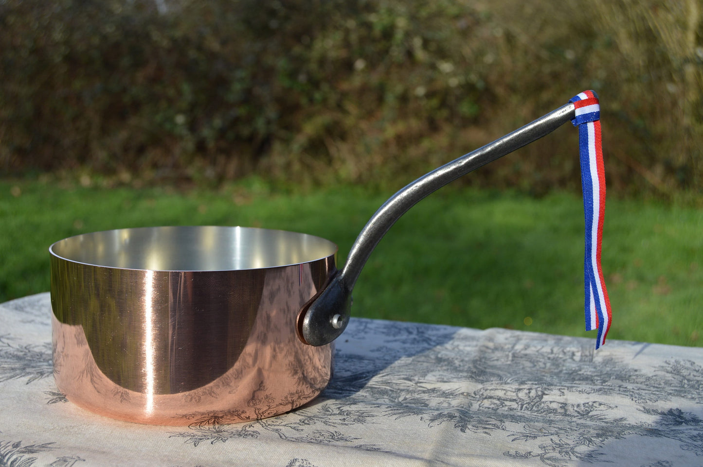 14cm New NKC Copper Pan Tin Lined Normandy Kitchen Copper Saucepan Iron Handles Steel Rivets Made in France Perfect 1mm 14cm 5 1/2 inch Pan