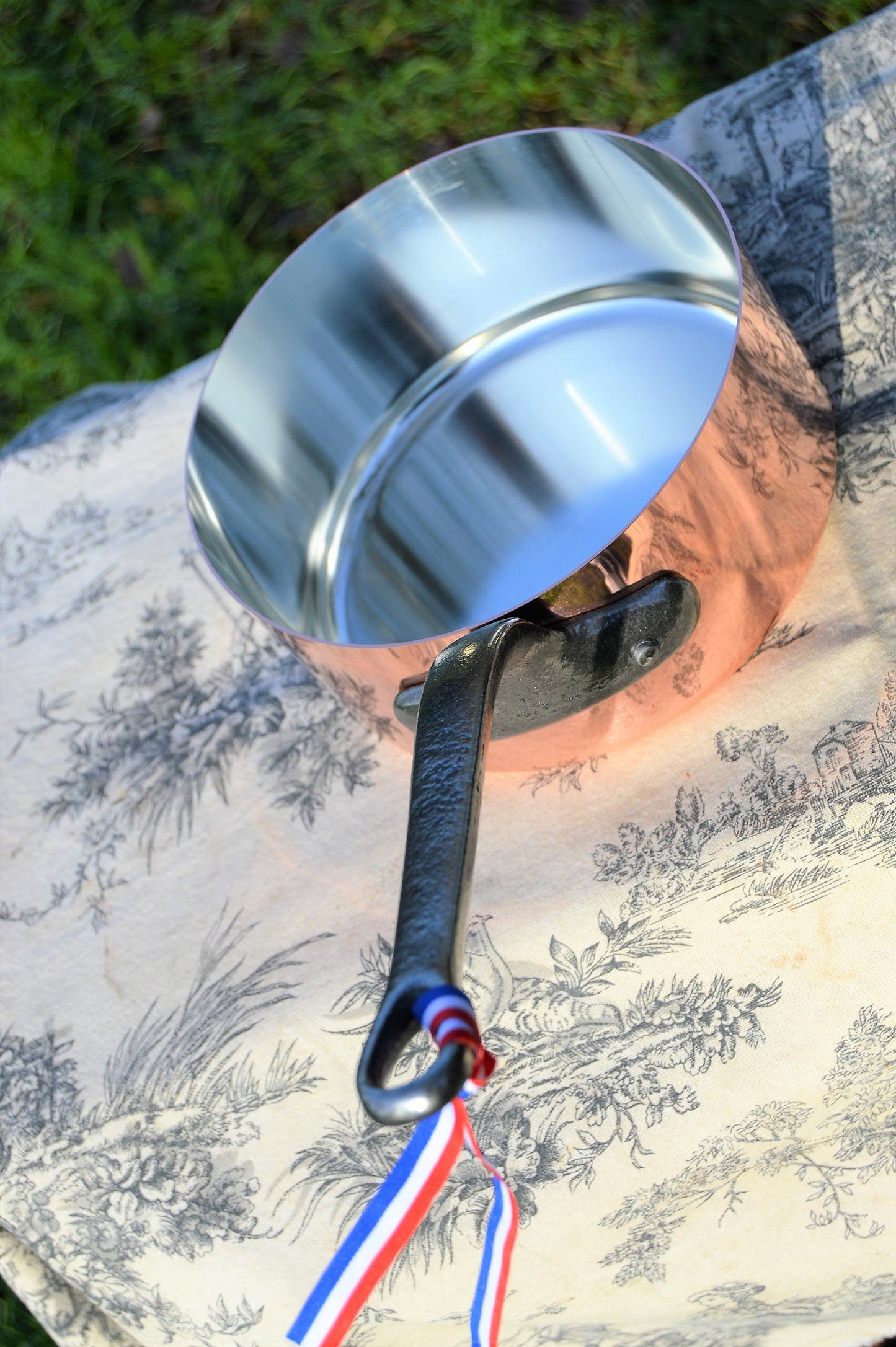 18cm New NKC Copper Pan Tin Lined Normandy Kitchen Copper Saucepan Iron Handles Steel Rivets Made in France Perfect 1mm 18cm 7 inch Pan