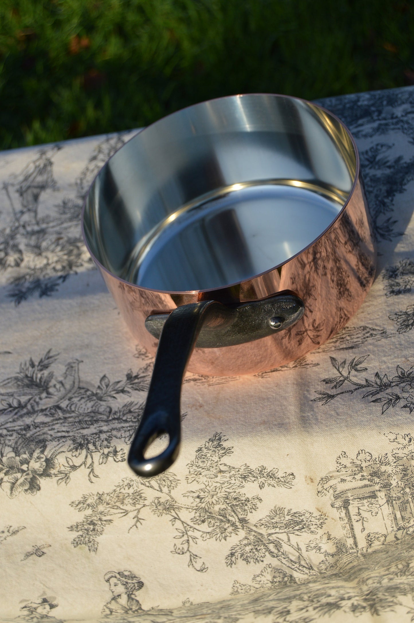 Nouveau 16cm NKC poêle en cuivre doublé d'étain 1.6mm cuisine professionnelle normande marmite en cuivre poignée en fer Rivets en acier 16cm 6 1/4 pouces casserole