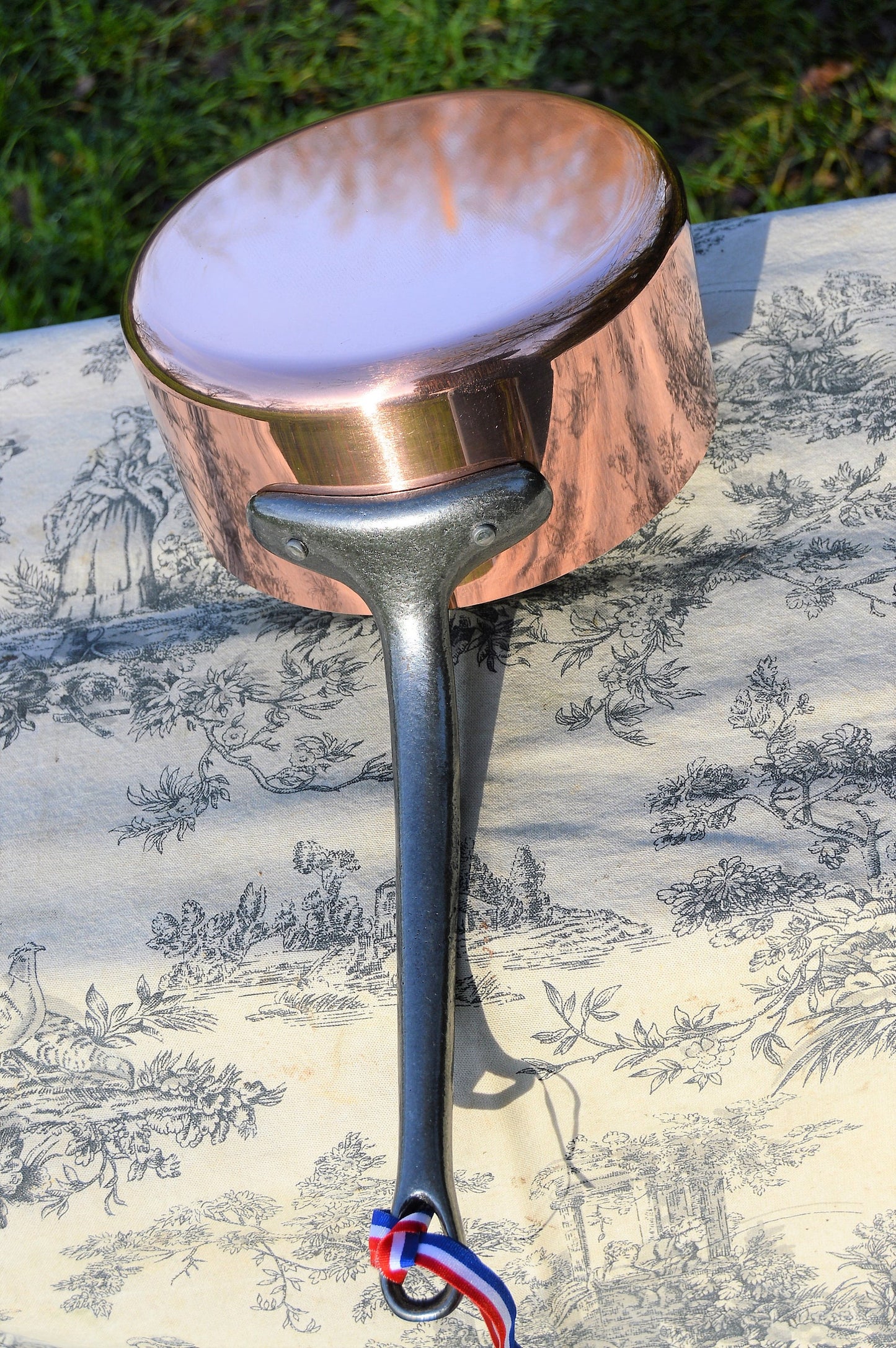 18cm New NKC Copper Pan Tin Lined Normandy Kitchen Copper Saucepan Iron Handles Steel Rivets Made in France Perfect 1mm 18cm 7 inch Pan