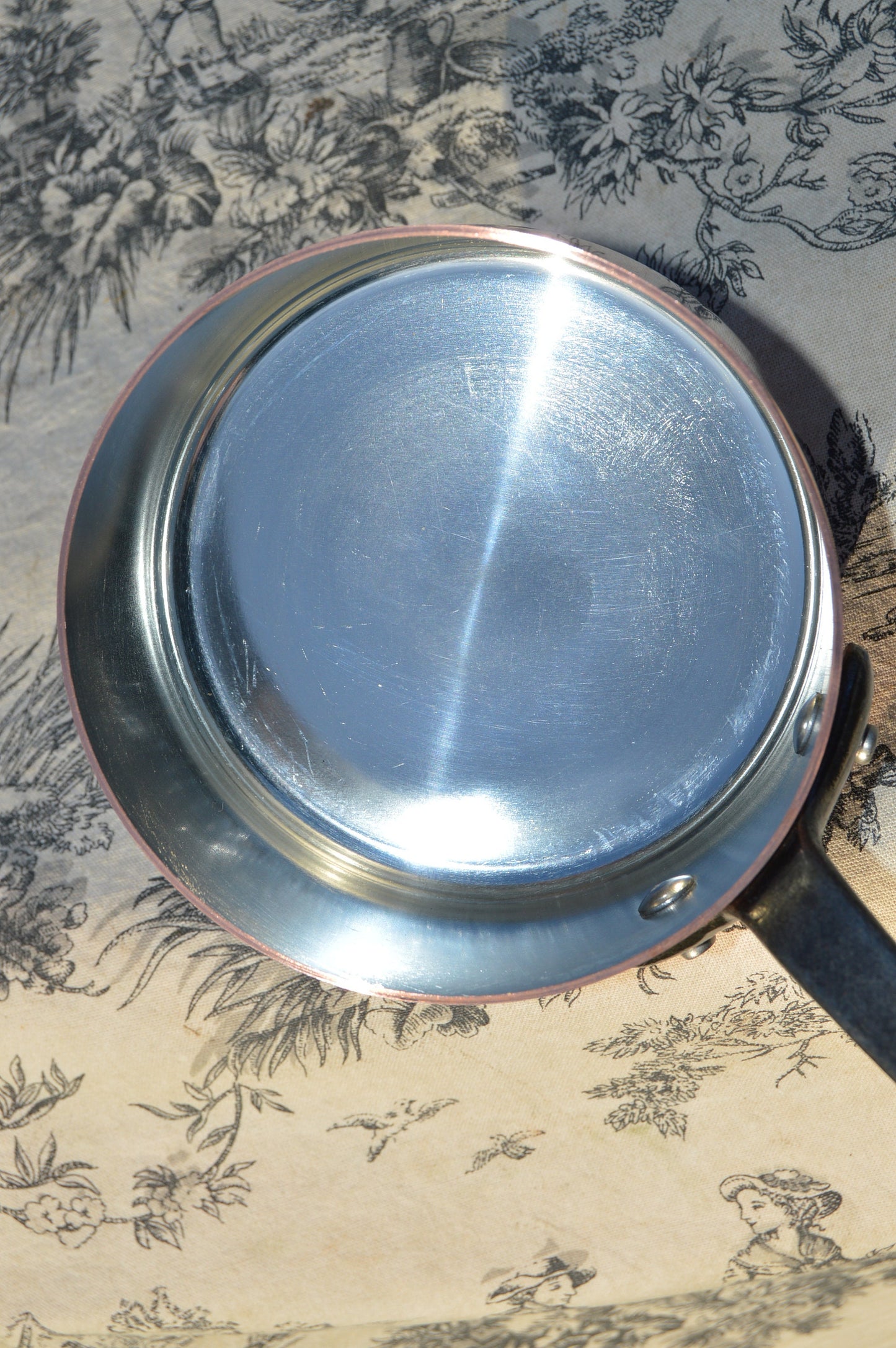 Nouvelle poêle en cuivre 12 cm NKC doublée d'étain 1,4 mm cuisine professionnelle normande marmite en cuivre poignée en fer rivet en acier fabriqué en France 12 cm 4 3/4" casserole