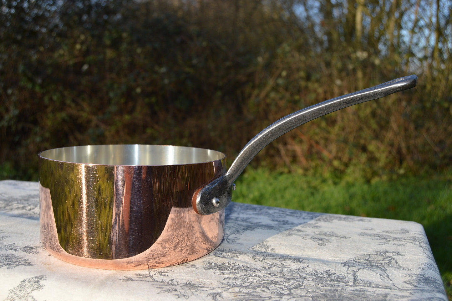 Nouveau 16cm NKC poêle en cuivre doublé d'étain 1.6mm cuisine professionnelle normande marmite en cuivre poignée en fer Rivets en acier 16cm 6 1/4 pouces casserole