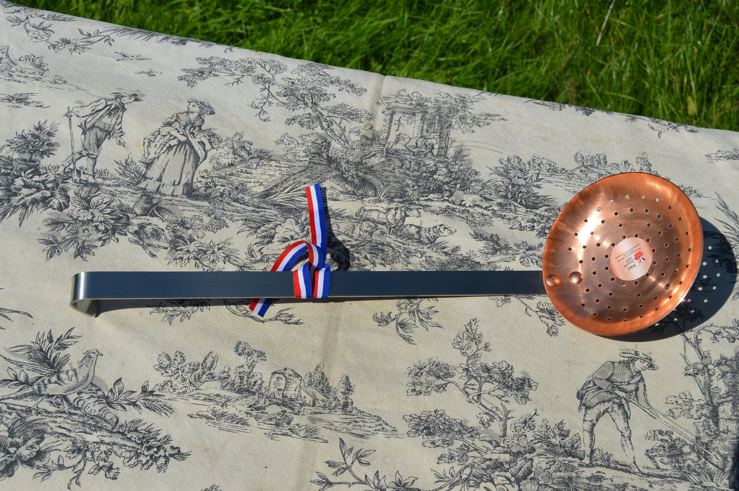 New NKC Copper Skimmer Ecumoire from Normandy Kitchen Copper Jam Jelly Spoon Stainless Steel Handle New Normandy Kitchen Copper Collection