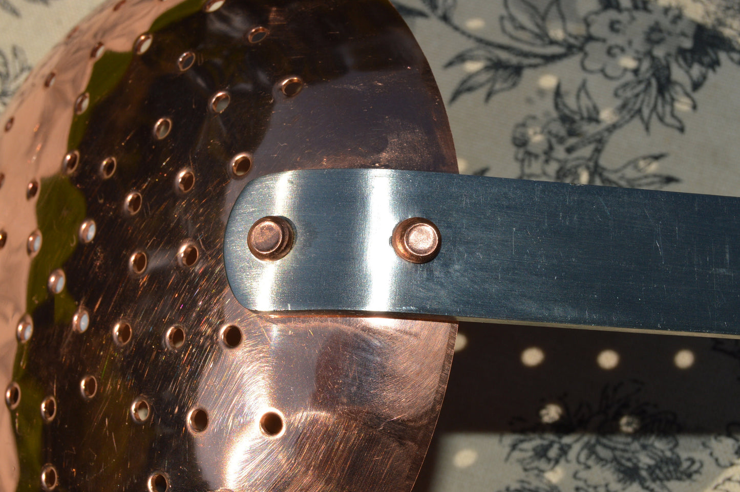 New NKC Copper Skimmer Ecumoire from Normandy Kitchen Copper Jam Jelly Spoon Stainless Steel Handle New Normandy Kitchen Copper Collection