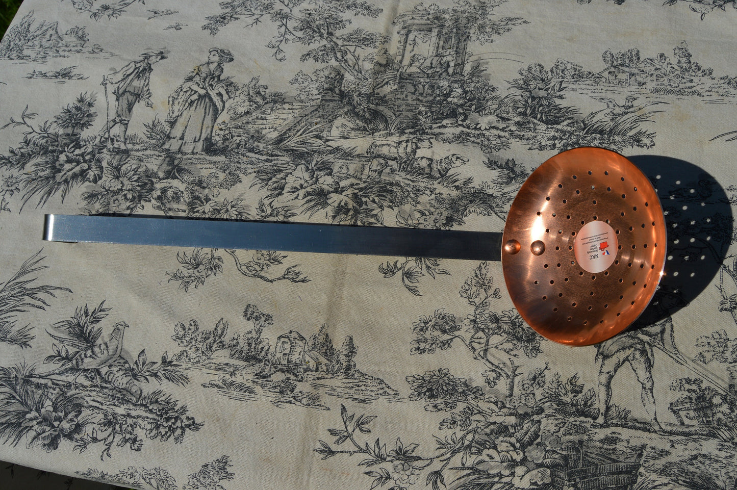 New NKC Copper Skimmer Ecumoire from Normandy Kitchen Copper Jam Jelly Spoon Stainless Steel Handle New Normandy Kitchen Copper Collection