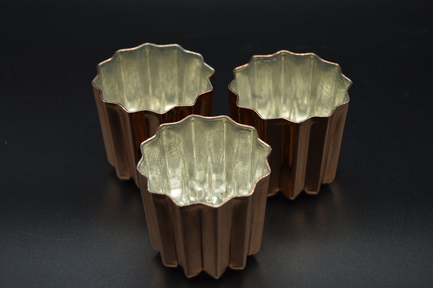 3 Three Copper Caneles Large NKC 5.5 cm 2 1/8 Canelés Made in France Bordeaux Bordelais Cake Molds Normandy Kitchen 5.5cm French Cake Moulds