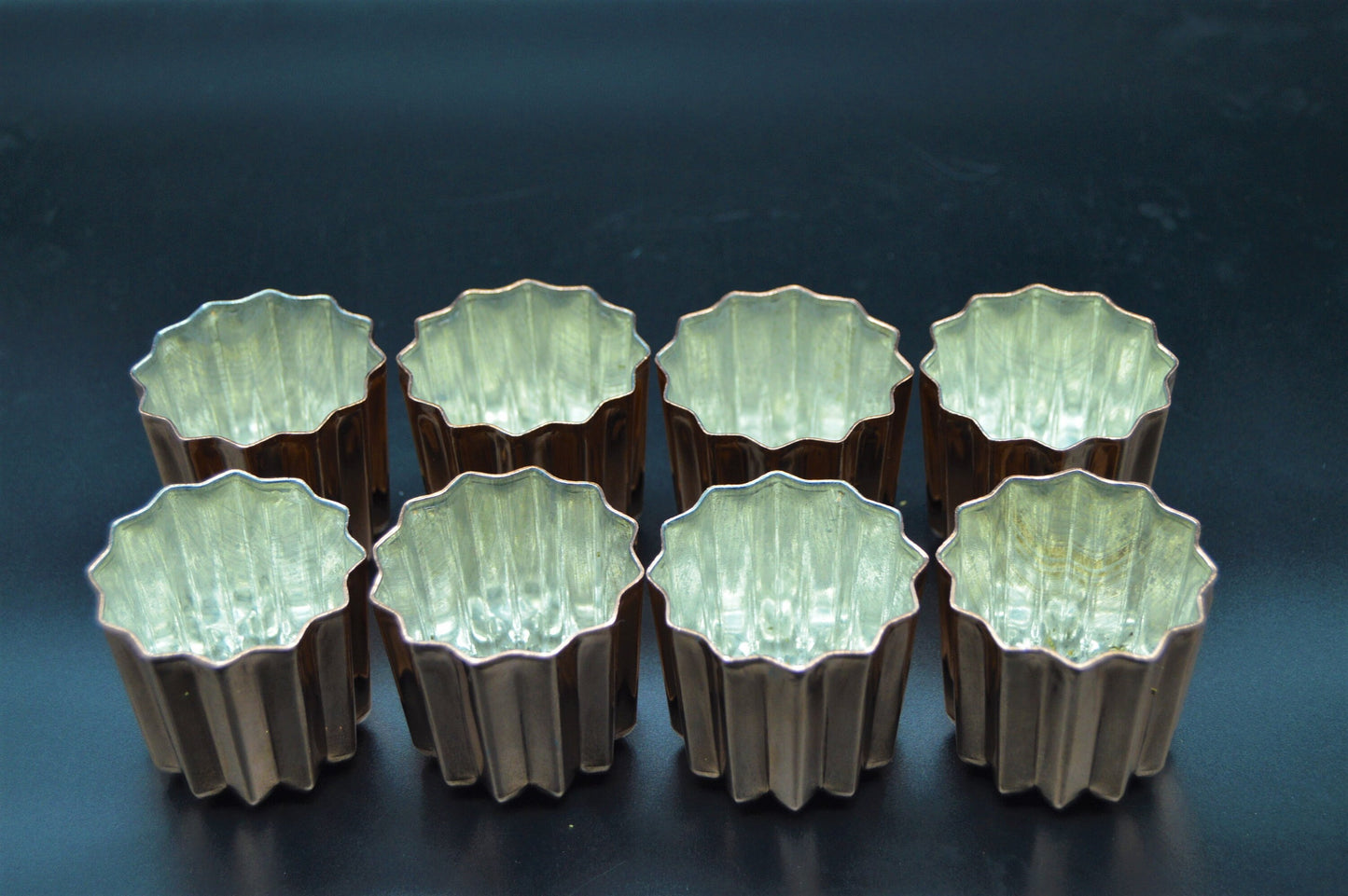 8 French Copper Canelé Molds: Eight Authentic Bordeaux Cake Moulds Caneles (5.5cm)