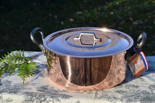New NKC Copper Casserole: 28cm Tin-Lined Dutch Oven New NKC Copper