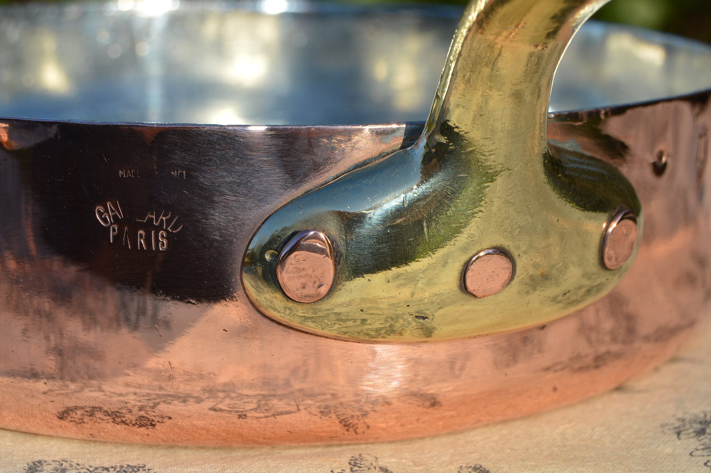 Gaillard of Paris Copper Sauté Pan: 20cm New Tin Lined, Bronze Handle – Antique French Cookware
